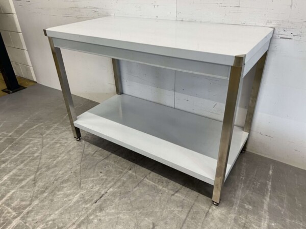 Table de travail en acier inoxydable Basic-line 120 x 60 x 85 cm Restauration – Image 2