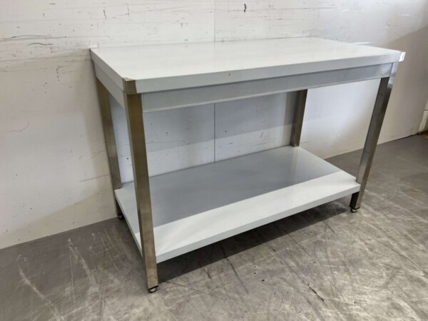 Table de travail en acier inoxydable Basic-line 120 x 60 x 85 cm Restauration – Image 3