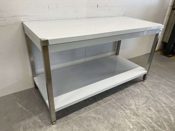 Table de travail HCB en acier inoxydable Basic-line 150 x 70 x 85 cm Restauration – Image 2
