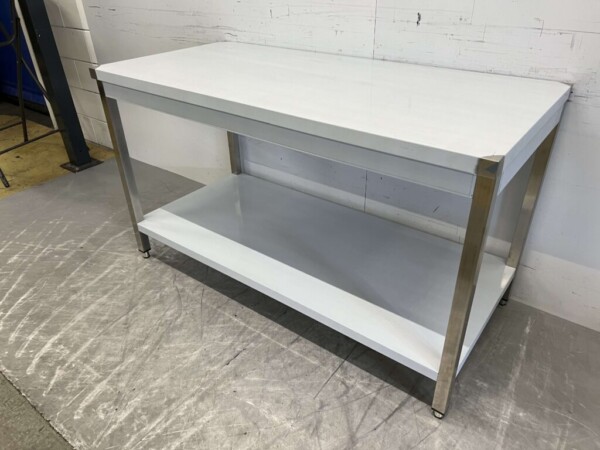 Table de travail HCB en acier inoxydable Basic-line 150 x 70 x 85 cm Restauration – Image 3