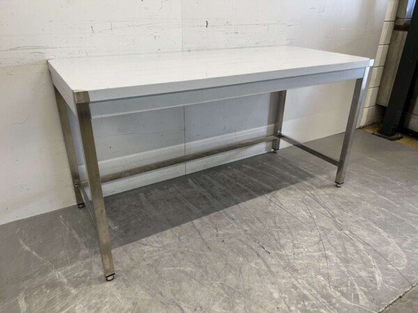 Table de travail en acier inoxydable Basic-line 160 x 70 x 85 cm Restauration – Image 2
