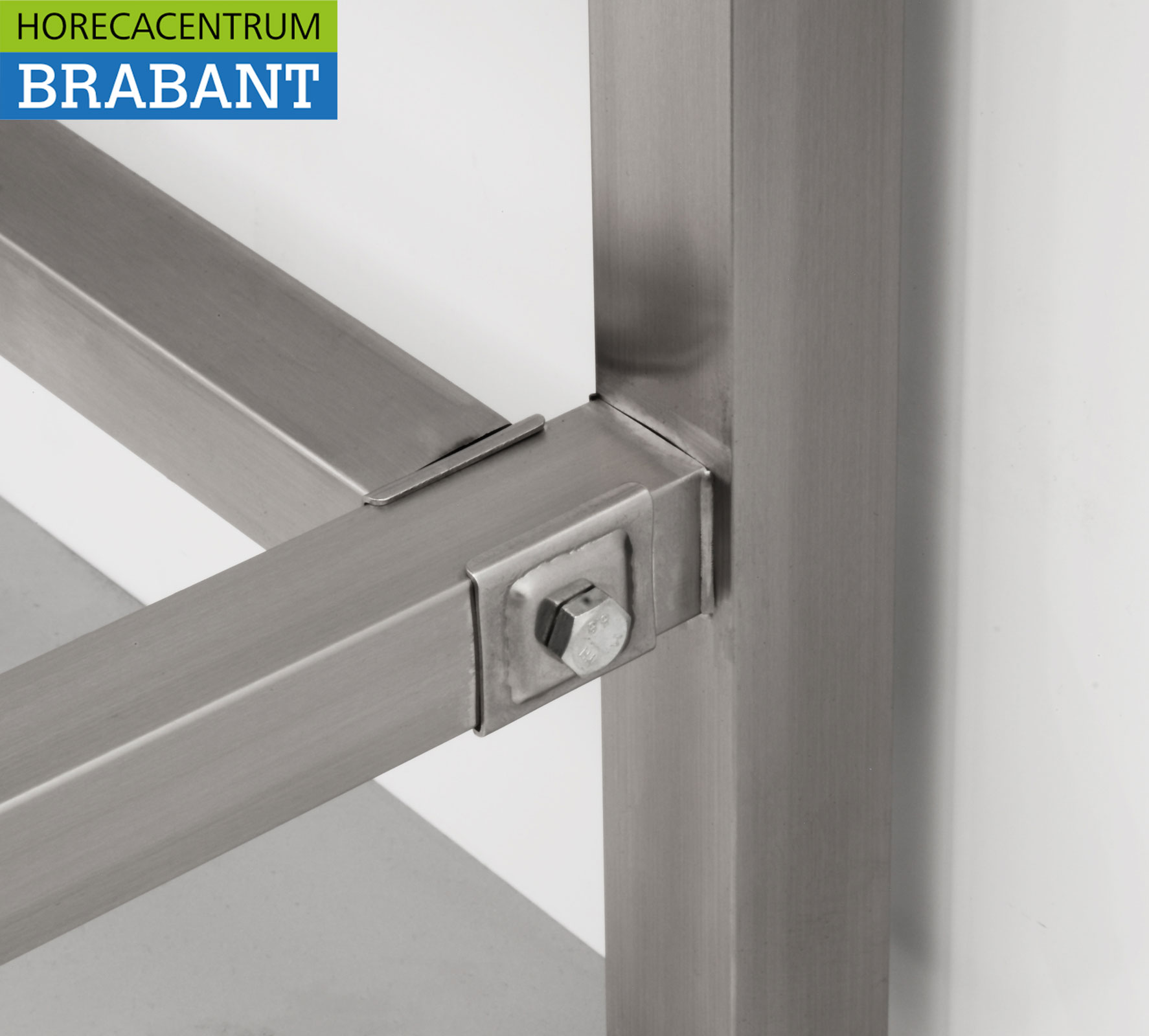 HCB Table de travail en acier inoxydable Basic-line 160 x 70 x 85 cm Horeca – Image 6