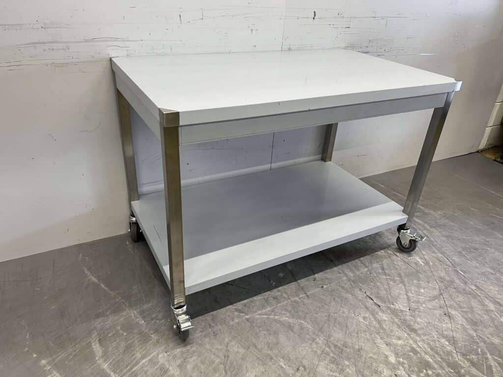 Table De Travail Professionnelle En Acier Inox - 120x70x85 Cm - Charge Max 370 Kg - METRO