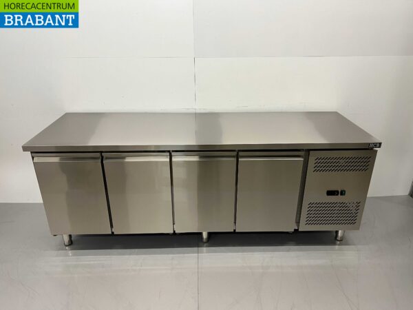 Banc de congélation en acier inoxydable 4 portes 1/1 gastronorm 223 cm Restauration