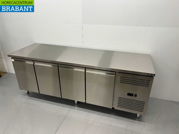 Banc de congélation en acier inoxydable 4 portes 1/1 gastronorm 223 cm Restauration – Image 3