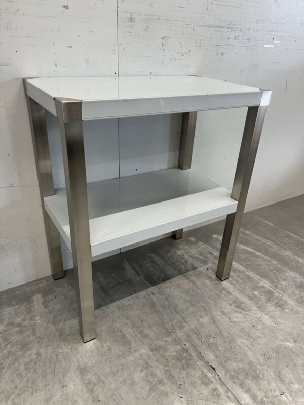 Pont d'étagère double en acier inoxydable 60 x 35 x 70 cm Restauration – Image 3