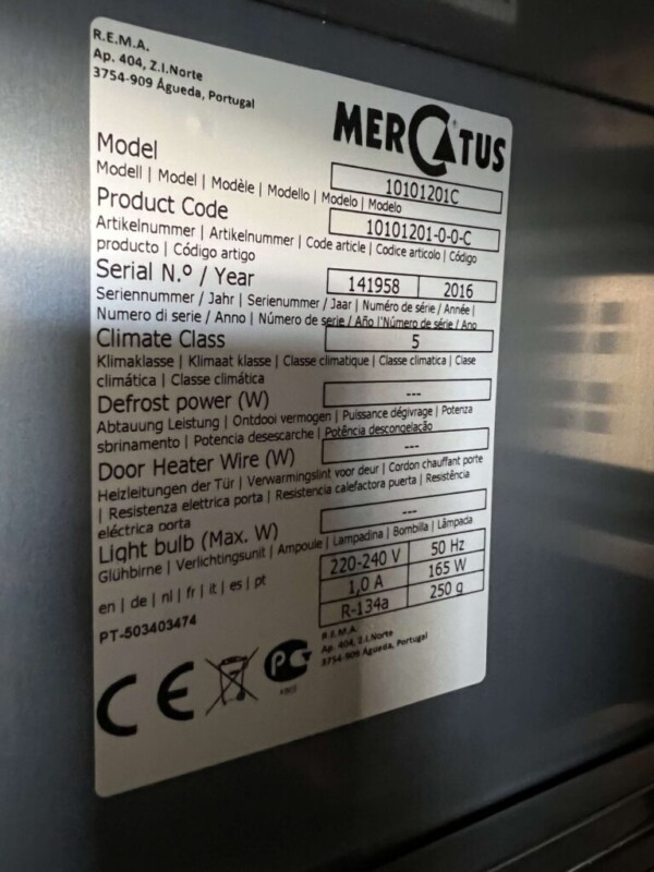 Mercatus en acier inoxydable Établi réfrigéré 4 tiroirs 147 cm 230V Horeca – Image 5