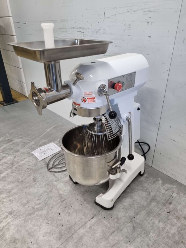 Mélangeur alimentaire en acier inoxydable Mélangeur avec hachoir 20 litres 230V Boucherie Boulangerie Traiteur – Image 2