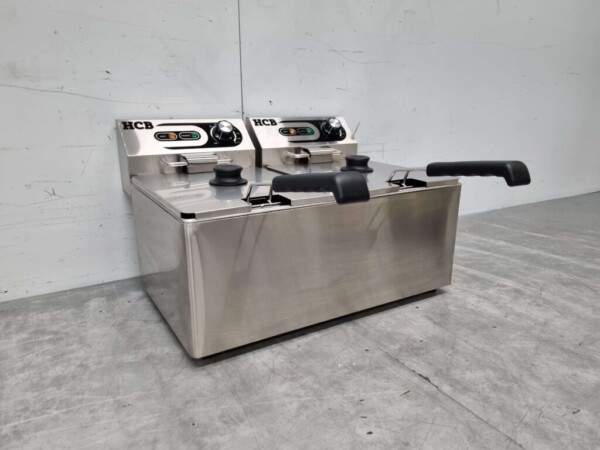 Friteuse double en acier inoxydable 2 x 8 litres 230V Horeca – Image 3