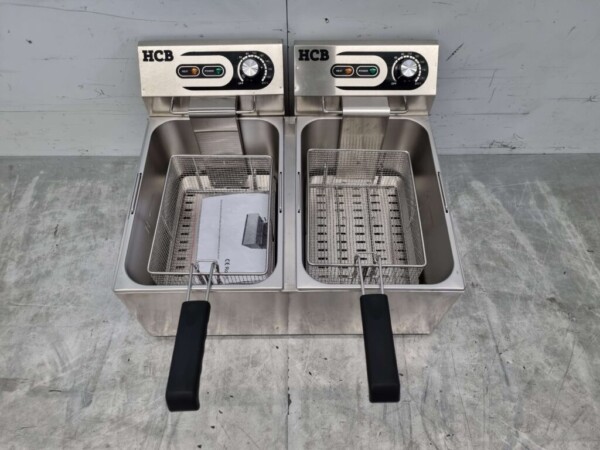 Friteuse double en acier inoxydable 2 x 11 litres 230V Horeca – Image 4