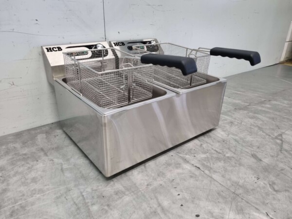 Friteuse double en acier inoxydable 2 x 11 litres 230V Horeca – Image 5