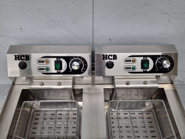 Friteuse double en acier inoxydable 2 x 16 litres 400V Restauration – Image 7