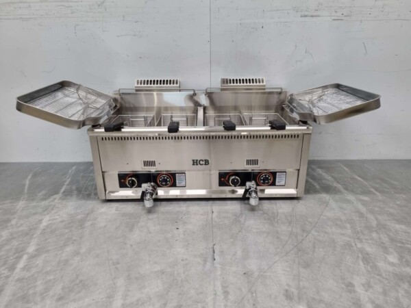 Friteuse double en acier inoxydable 2 x 30 litres Gaz Horeca