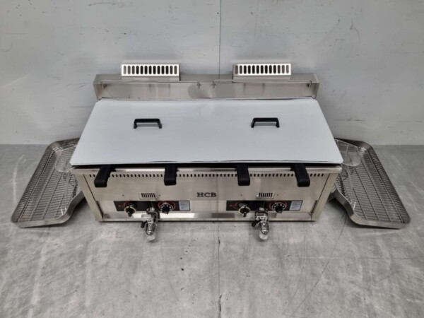 Friteuse double en acier inoxydable 2 x 30 litres Gaz Horeca – Image 6