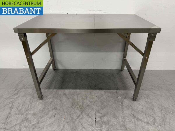 Table de travail pliante HCB en acier inoxydable 120 x 70 x 85 cm Restauration