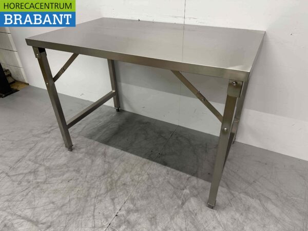 Table de travail pliante HCB en acier inoxydable 120 x 70 x 85 cm Restauration – Image 3