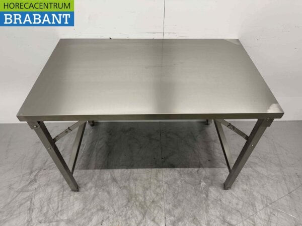Table de travail pliante HCB en acier inoxydable 120 x 70 x 85 cm Restauration – Image 4