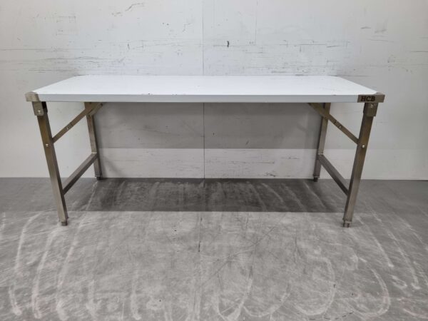 Table de travail pliante en acier inoxydable 180 x 70 x 85 cm Restauration