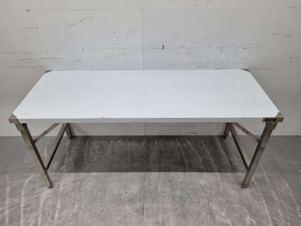 Table de travail pliante en acier inoxydable 180 x 70 x 85 cm Restauration – Image 4