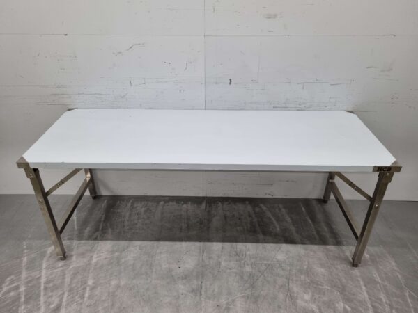 Table de travail pliante en acier inoxydable 200 x 70 x 85 cm Restauration – Image 4