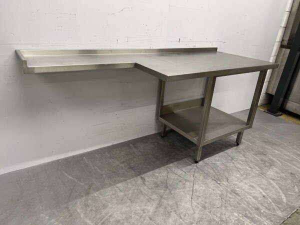Table de travail en acier inoxydable 198,5 x 73 x 91 cm Restauration – Image 2