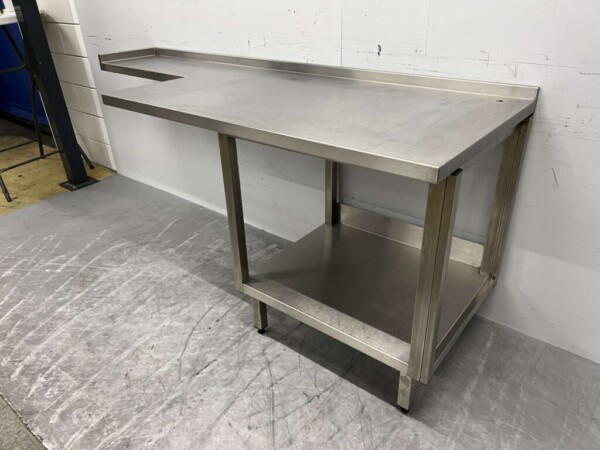 Table de travail en acier inoxydable 198,5 x 73 x 91 cm Restauration – Image 3