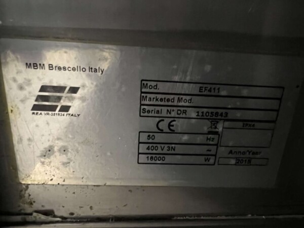 Acier inoxydable MBM Îlot de cuisine Cuisinière à 2 feux, plaque de cuisson et double friteuse 241 cm Horeca – Image 14