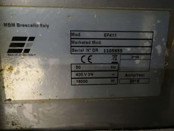 Acier inoxydable MBM Îlot de cuisine Cuisinière à 2 feux, plaque de cuisson et double friteuse 241 cm Horeca – Image 15