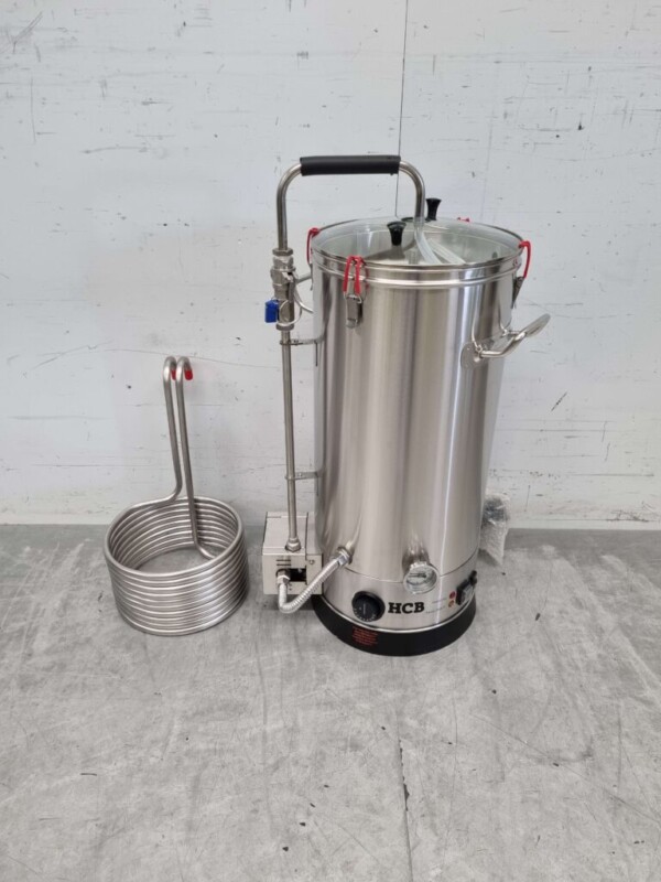 Acier inoxydable Système de brassage tout-en-un Machine à bière à double paroi 29 litres Ensemble complet 230V Horeca