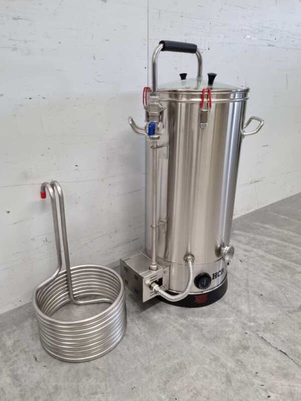 Acier inoxydable Système de brassage tout-en-un Machine à bière à double paroi 29 litres Ensemble complet 230V Horeca – Image 3