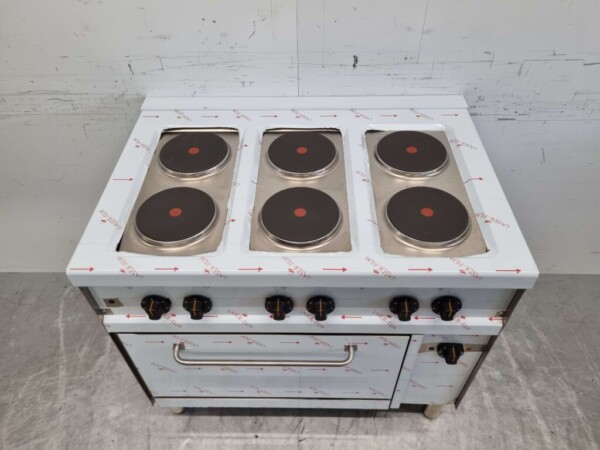 Réchaud électrique Giga 6 feux en acier inoxydable avec four électrique 100 cm Horeca – Image 4