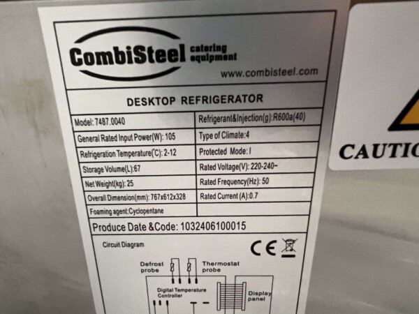 Vitrine Combisteel en acier inoxydable 8 x 1/6 GN 230V Horeca – Image 5