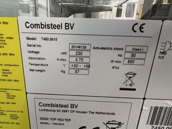 Vitrine chaude Combisteel en acier inoxydable 100 litres 230V Horeca – Image 5