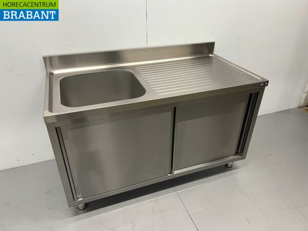 Evier inox 2 portes coulissantes Premium-line 140 cm Horeca – Image 2