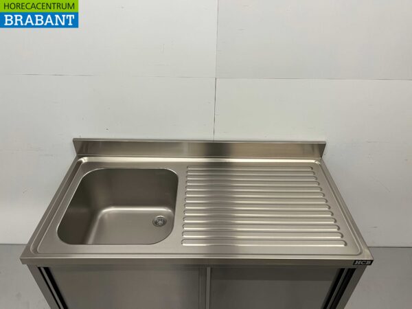 Evier inox 2 portes coulissantes Premium-line 140 cm Horeca – Image 4