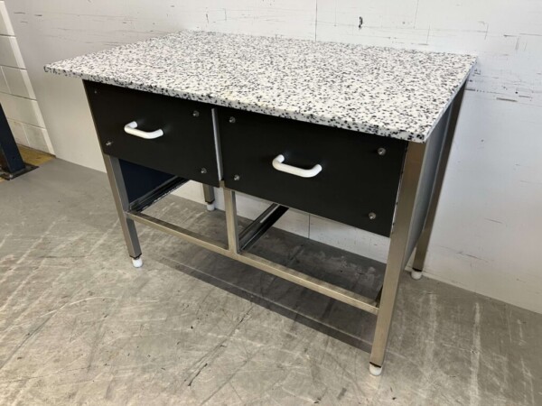 Table de découpe composite en acier inoxydable Table de travail 120 cm Restauration Boucherie – Image 2