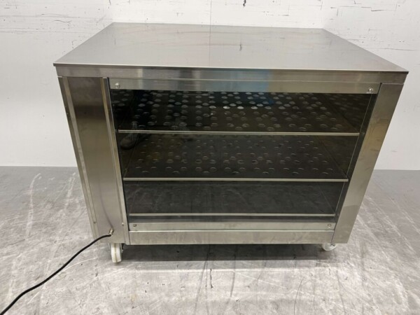 Acier inoxydable Armoire chaude Armoire chaude pour poulets grillés 2 x 2 portes coulissantes en verre 110 cm Restauration – Image 5