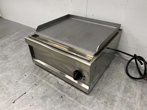 Plaque Emme Grill en acier inoxydable 1/2 plancha striée 60 cm 400V Horeca – Image 2