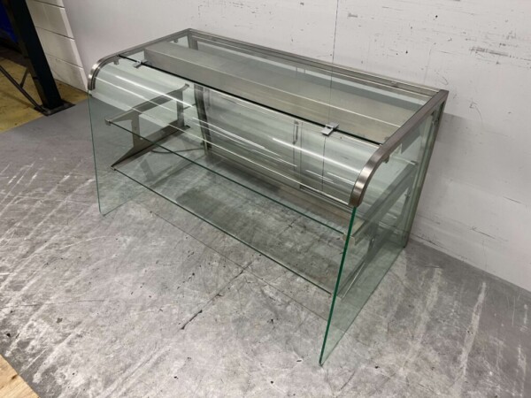 Hotte en verre Buffet en verre avec éclairage 122 cm 230V Horeca – Image 3