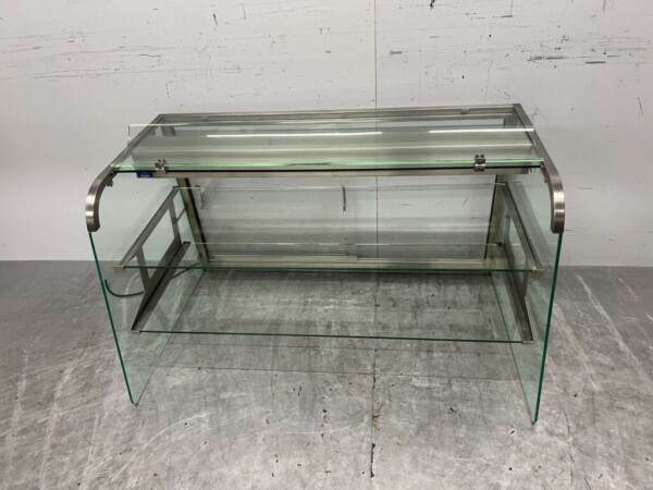 Hotte en verre Buffet en verre avec éclairage 122 cm 230V Horeca – Image 4