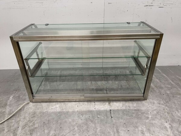 Hotte en verre Buffet en verre avec éclairage 122 cm 230V Horeca – Image 5