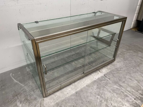 Hotte en verre Buffet en verre avec éclairage 122 cm 230V Horeca – Image 6