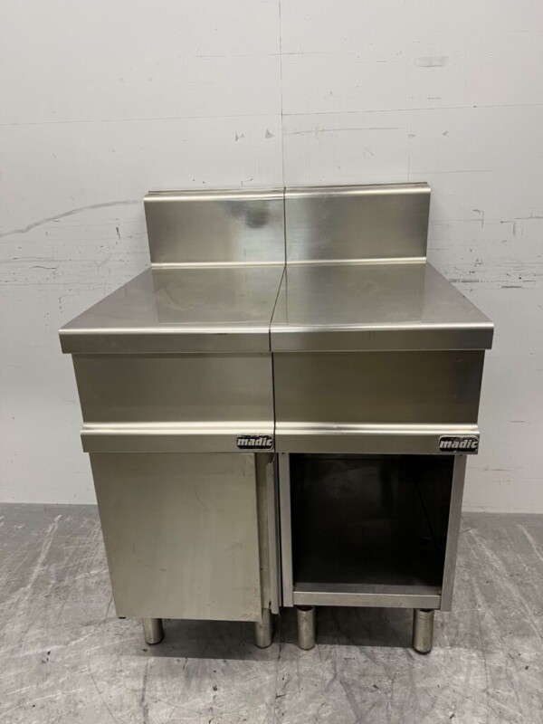 Armoire de travail en acier inoxydable 1 porte 80 cm Restauration