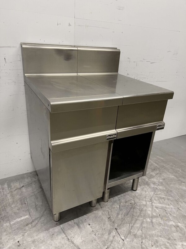 Armoire de travail en acier inoxydable 1 porte 80 cm Restauration – Image 3