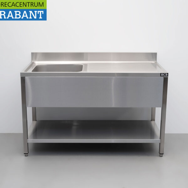 HCB Evier en acier inoxydable Premium-line Modèle soudé 140 cm Horeca