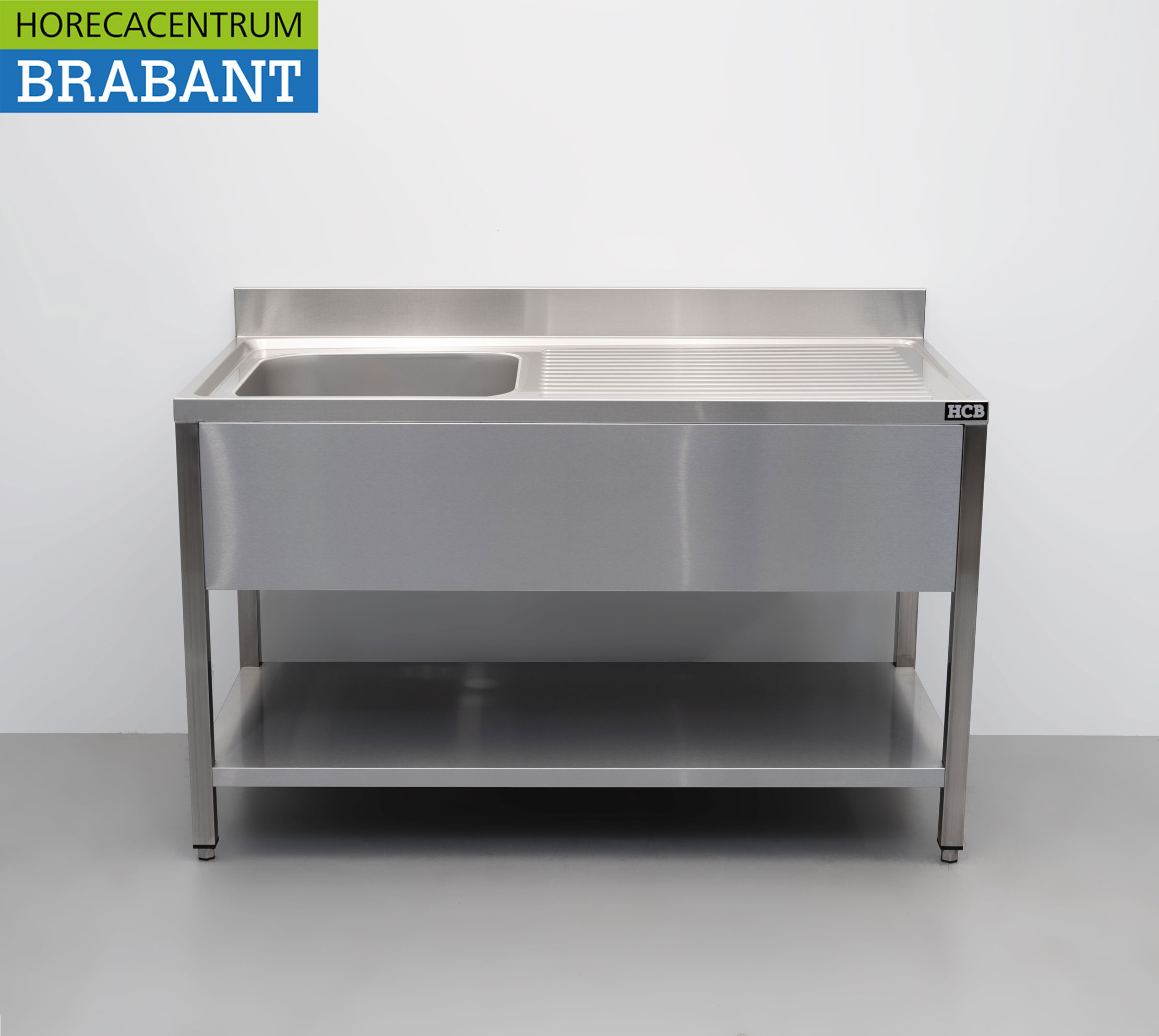 HCB Evier en acier inoxydable Premium-line Modèle soudé 140 cm Horeca