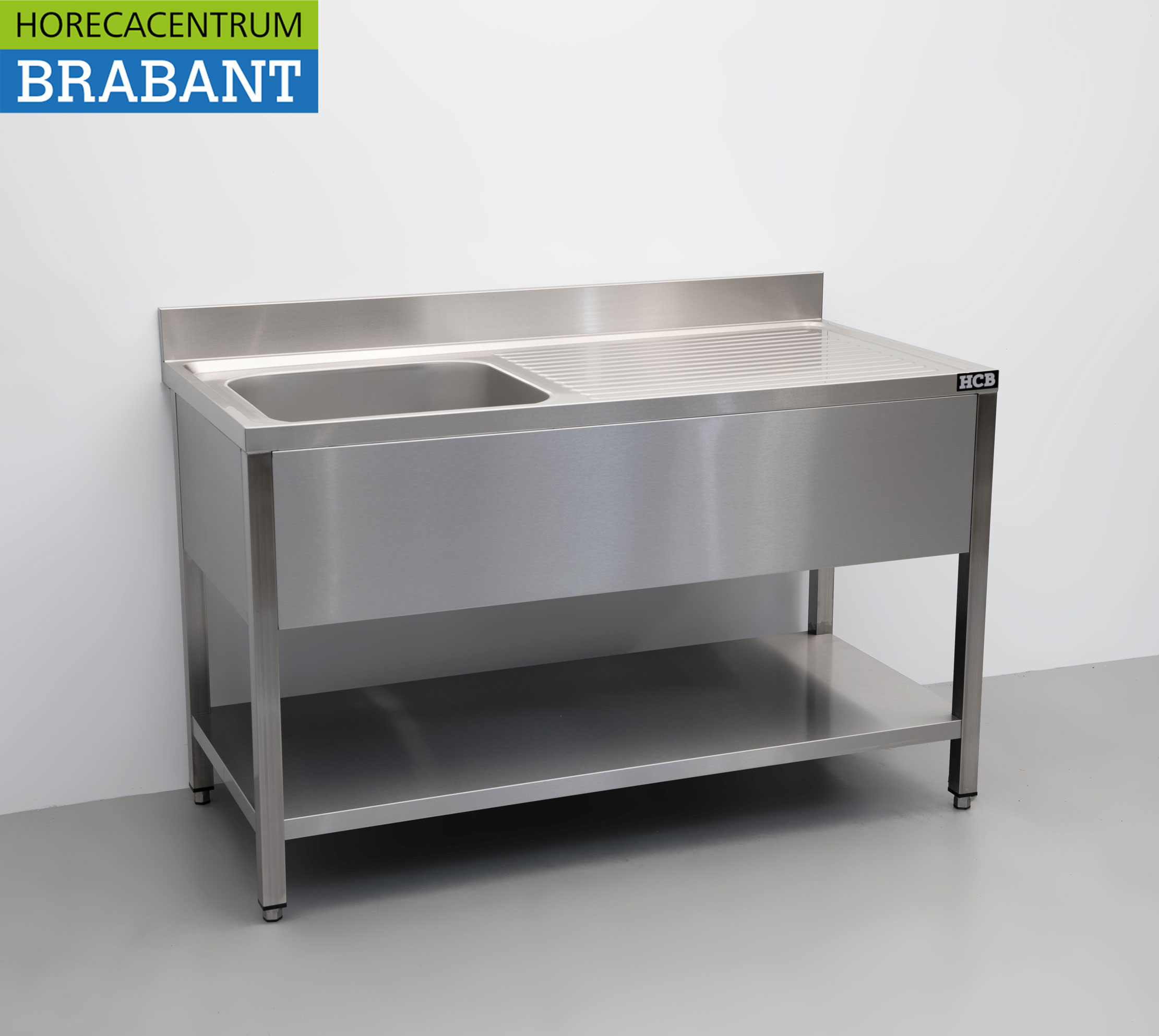 HCB Evier en acier inoxydable Premium-line Modèle soudé 140 cm Horeca – Image 2