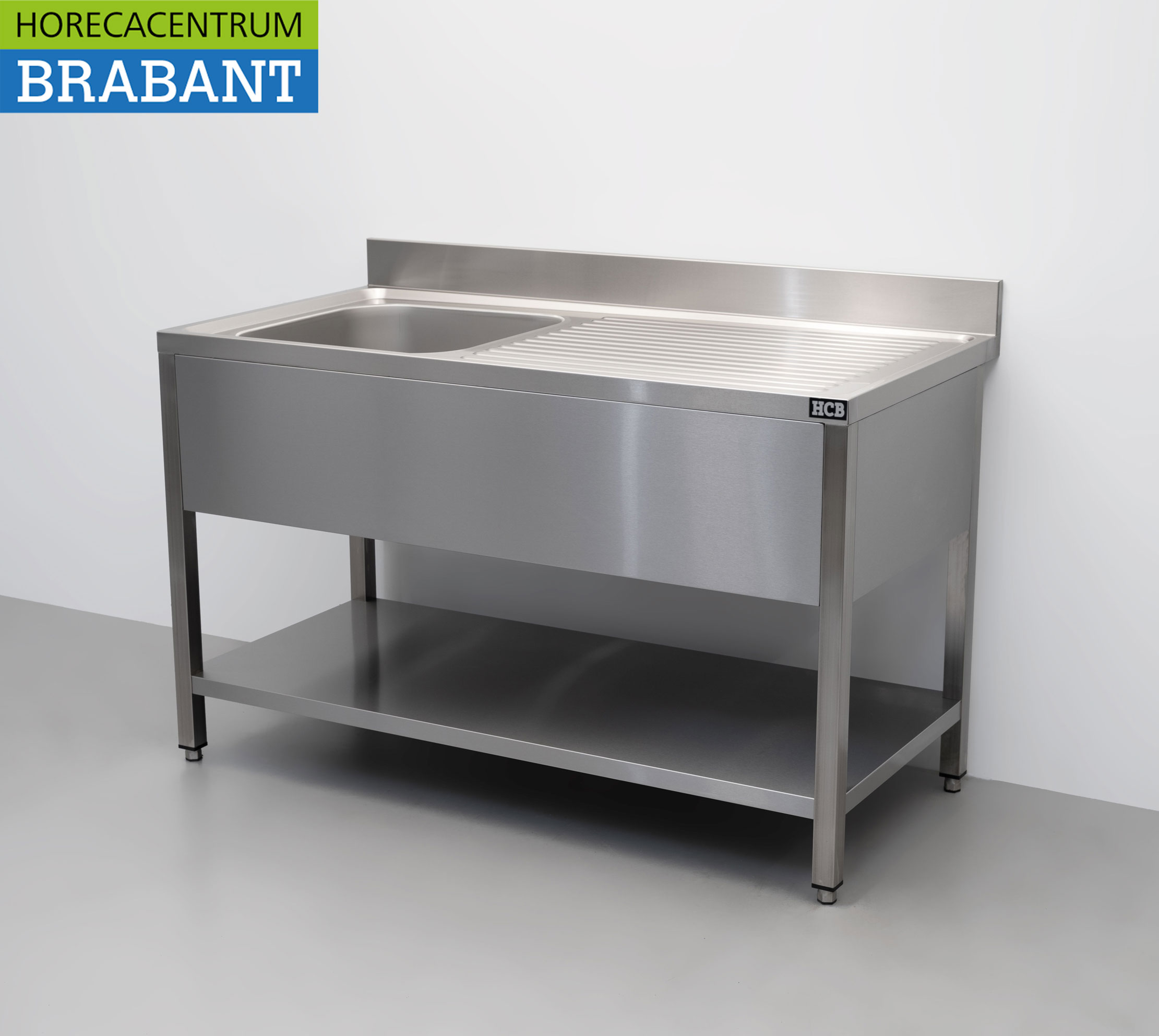 HCB Evier en acier inoxydable Premium-line Modèle soudé 140 cm Horeca – Image 3