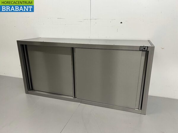 Armoire murale en acier inoxydable Premium-line 2 portes coulissantes 140 cm Catering – Image 3