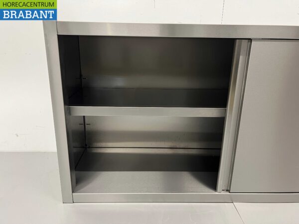 Armoire murale en acier inoxydable Premium-line 2 portes coulissantes 140 cm Catering – Image 6